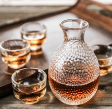 Load image into Gallery viewer, Japanese Glass Sake Pot Set with Warmer