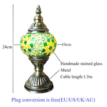 Load image into Gallery viewer, Handmade Turkish Stained Glass Table Lamp
