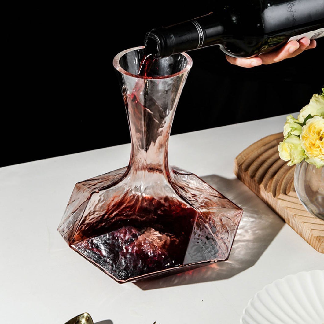 Glass Wine Decanter - Irregular form crystal glass wine decanter- Red Wine Aerator and Gifts