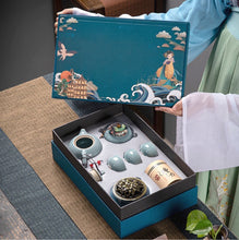 Load image into Gallery viewer, Traditional Chinese Tea Set - 7 Pcs Traditional Chinese Styles Gift Box Chinese Tea Set- Perfect Gift for Tea Lovers
