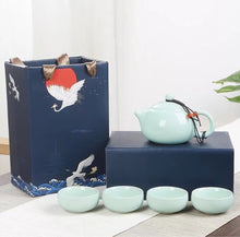 Load image into Gallery viewer, Traditional Chinese Tea Set- 5 pcs Ceramic Chinese Tea Set with cups with gift box