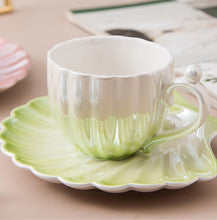 Load image into Gallery viewer, Nordic Pearl Glaze irregular Shell Form Coffee Cup Set