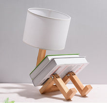 Load image into Gallery viewer, Robot Shape Wooden Table Lamp
