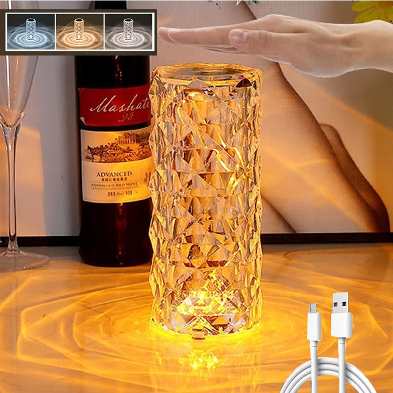 Crystal Lamp Touch Table Light