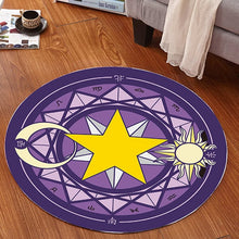 Load image into Gallery viewer, Anime Sakura Round Style Fluffy Rugs

