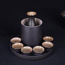 Load image into Gallery viewer, 9 Pcs Japanese Style Ceramic Sake Pot Cup Set
