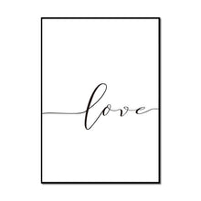 Load image into Gallery viewer, Nordic Black and White Poster Couple Sweet Love Wall Art