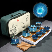Load image into Gallery viewer, Blue Glaze Ceramic Tea Gift Set
