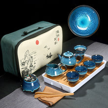 Load image into Gallery viewer, Blue Glaze Ceramic Tea Gift Set