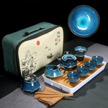 Load image into Gallery viewer, Blue Glaze Ceramic Tea Gift Set
