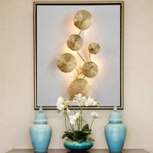 Load image into Gallery viewer, Gold Lotus Leaf Vintage Wall Lamp
