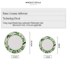 Load image into Gallery viewer, Beauty Gold European Style Green Plants Tableware
