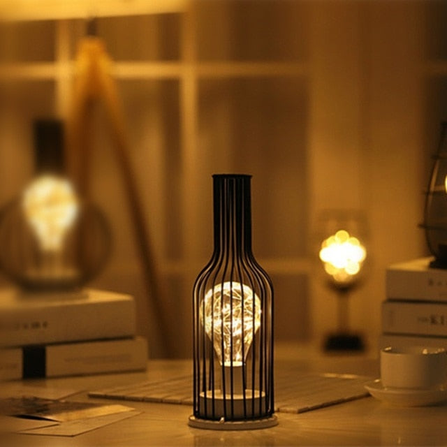Wine Glass Bottle LED Table Lamp