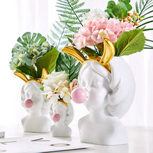 Load image into Gallery viewer, Nordic Style Cute Human Head Flower Vases
