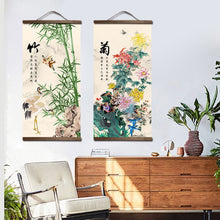 Load image into Gallery viewer, Chinese style flower Green Plants Canva
