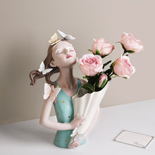 Load image into Gallery viewer, Nordic Butterfly Girl Model Vase