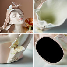 Load image into Gallery viewer, Nordic Butterfly Girl Model Vase