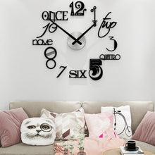 Load image into Gallery viewer, DIY Silent Acrylic Large Decorative Wall Clock
