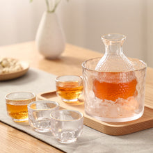 Load image into Gallery viewer, Japanese Glass Sake Pot Set with Warmer