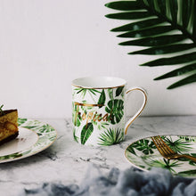 Load image into Gallery viewer, Beauty Gold European Style Green Plants Tableware
