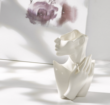 Load image into Gallery viewer, Nordic Elegant Women Head Face Flower Vase
