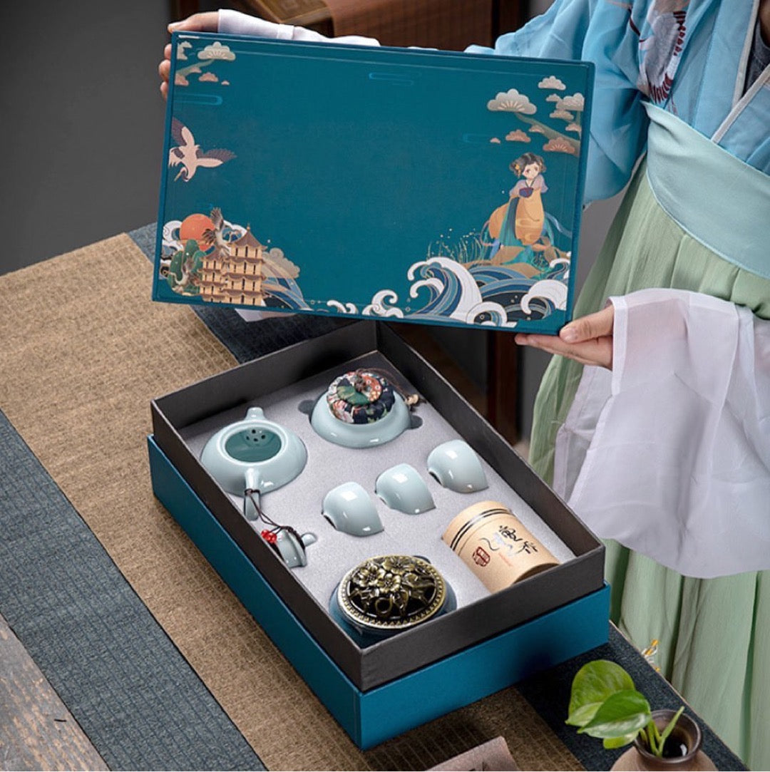 Simple Chinese Tea Set Traditional Chinese Tea Set - 7 Pcs Traditional Chinese Styles Gift Bo ...