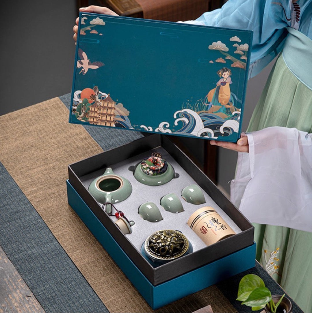 Simple Chinese Tea Set Traditional Chinese Tea Set - 7 Pcs Traditional Chinese Styles Gift Bo ...
