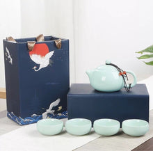 Load image into Gallery viewer, Traditional Chinese Tea Set- 5 pcs Ceramic Chinese Tea Set with cups with gift box
