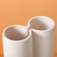 Load image into Gallery viewer, U-Shape Plain White Nordic Style Ceramics vase

