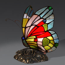 Load image into Gallery viewer, Stained Glass Butterfly Desk Lamp
