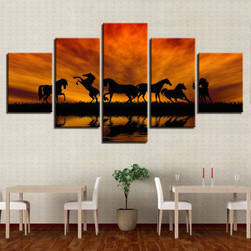 5PCS Large Huge Modern Wall Art Oil Painting Picture