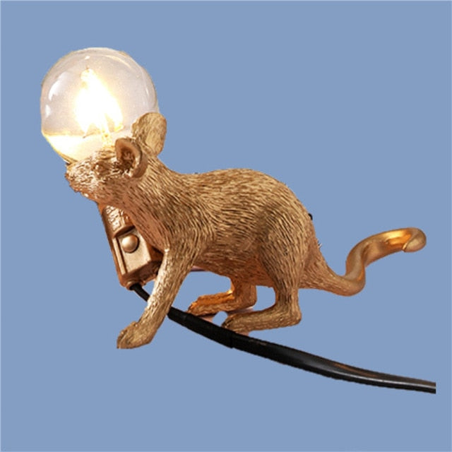 Rat holding light bulb lamp hotsell