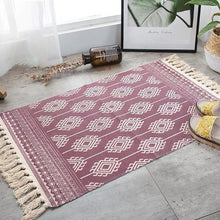 Load image into Gallery viewer, Morocco Cotton Hand Woven Printed Area Rugs
