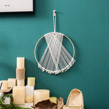 Load image into Gallery viewer, Handmade Knitted Tapestry- Star Moon Bohemia Wall Hanging
