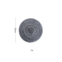 Load image into Gallery viewer, 6pcs/set Round Linen Non Slip Table Mats

