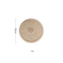 Load image into Gallery viewer, 6pcs/set Round Linen Non Slip Table Mats
