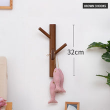 Load image into Gallery viewer, Wooden Hanging Coat Wall Rack
