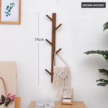 Load image into Gallery viewer, Wooden Hanging Coat Wall Rack
