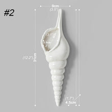 Load image into Gallery viewer, Modern White Ceramic Sea Shell Vase
