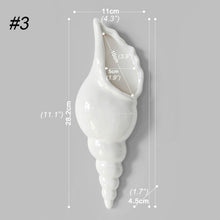 Load image into Gallery viewer, Modern White Ceramic Sea Shell Vase
