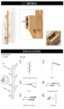 Load image into Gallery viewer, Wooden Hanging Coat Wall Rack
