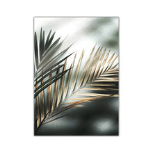 Load image into Gallery viewer, Nordic Wall Art Golden Palm Leaf Plant Canvas
