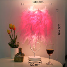 Load image into Gallery viewer, Feather Crystal Table Lamp

