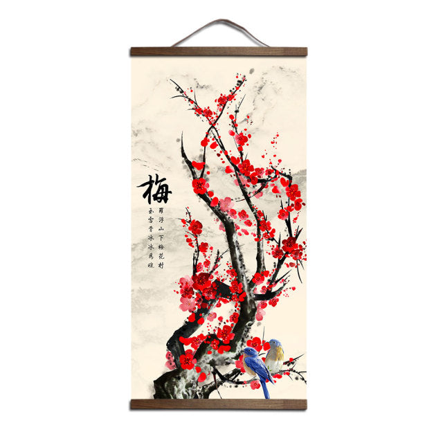 Chinese style flower Green Plants Canva