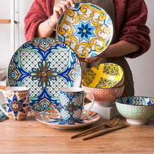 Load image into Gallery viewer, Jasmin Pattern Porcelain Tableware Dinner Set
