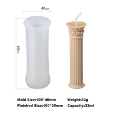 Load image into Gallery viewer, Rome Pillar Candle Molds

