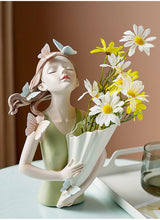 Load image into Gallery viewer, Nordic Butterfly Girl Model Vase
