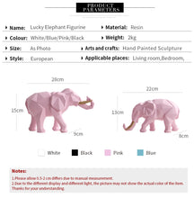 Load image into Gallery viewer, Elephant figurine 2 per set resin for tabletop decoration

