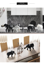Load image into Gallery viewer, Elephant figurine 2 per set resin for tabletop decoration
