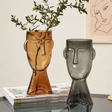 Load image into Gallery viewer, Nordic Glass Human Head Vase
